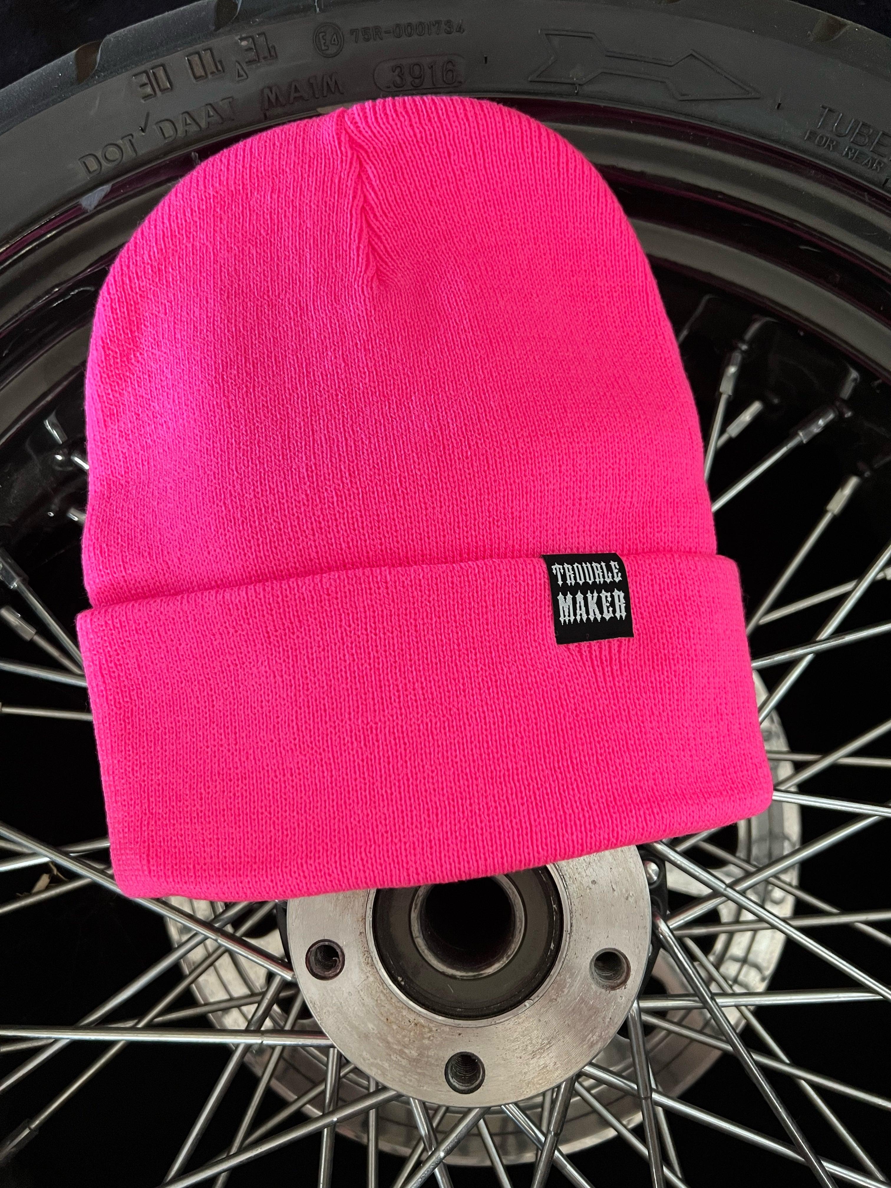 Trouble Maker Neon Pink Beanie